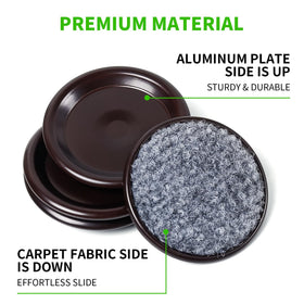 Reusable furniture sliders by GAGUIUP in brown color for easy moves.
