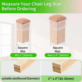 GAGUIUP silicone chair covers slip onto chair legs for durable protection.