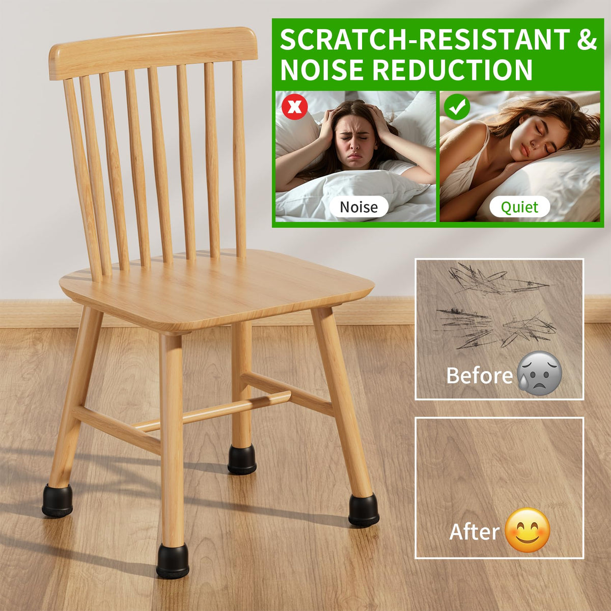 GAGUIUP XS to L sizes fit various chair legs for versatility