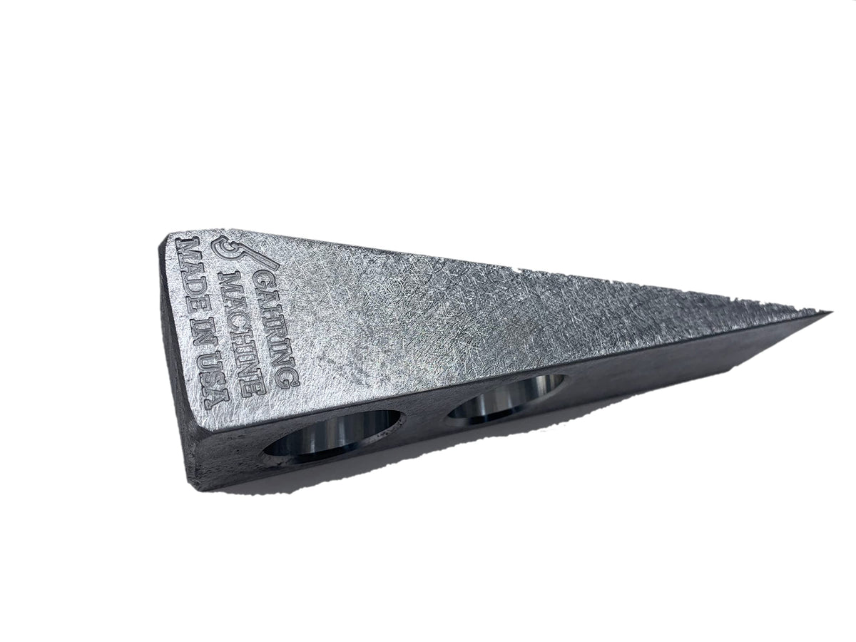 Gahring Machine 6061-T6 wedge weighs 7.2 oz for easy carry.