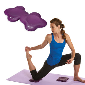 Gaiam Yoga Knee Pads cushion knee joints during floor poses for comfort.