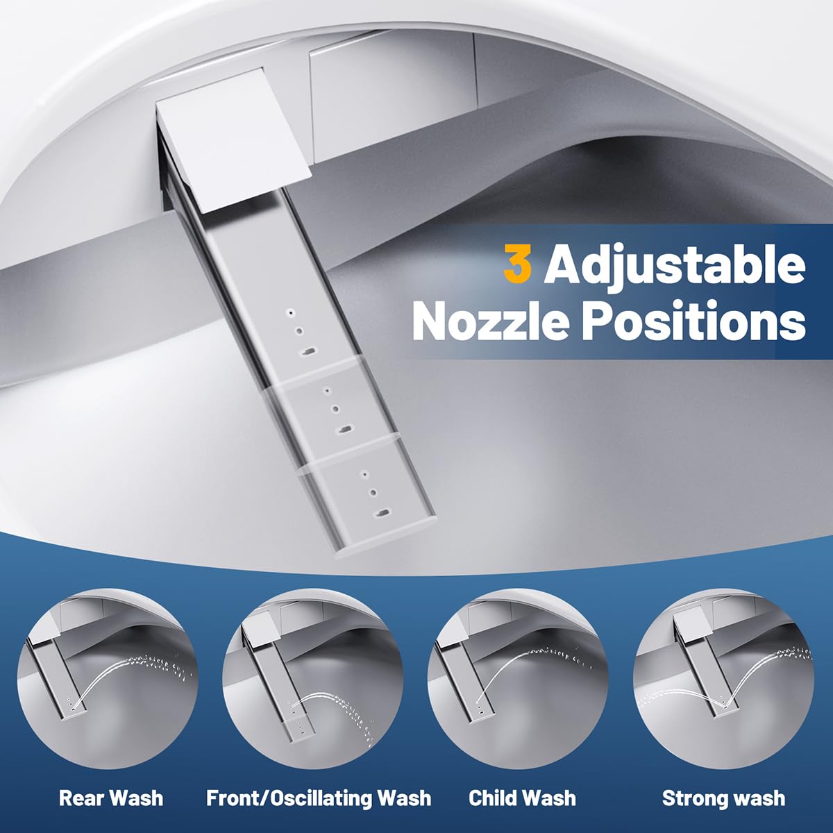 GAICOM night light provides gentle illumination for safe bathroom trips at night.
