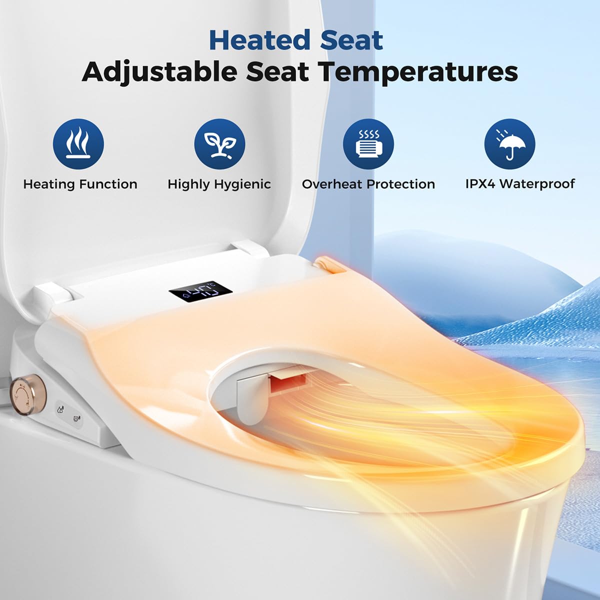 GAICOM bidet seat installation demonstrates easy, tool-free setup