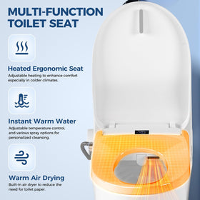 GAICOM bidet seat wash modes with feminine and posterior options