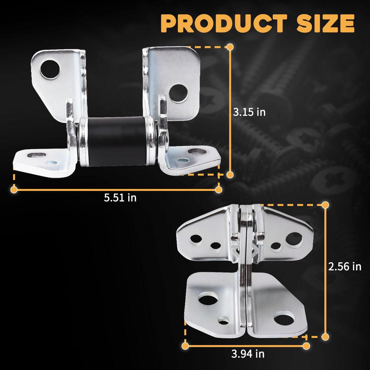 Gaimeila Chrysler 300 2013-2023 hinge assembly with steel construction and corrosion resistance.