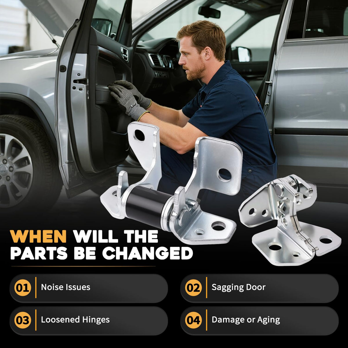 Gaimeila Dodge Durango 2013-2023 hinge assembly maintaining door alignment and sealing.