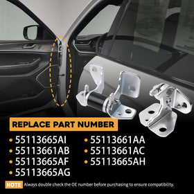 Gaimeila driver-side front door hinge lower for Jeep Grand Cherokee, reducing door rattle and wear.
