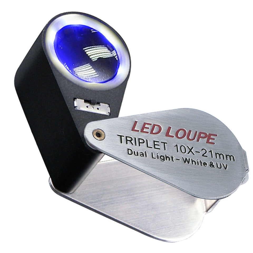 Gain Express Jewelers Loupe 10x triplet lens for precise gemstone inspection