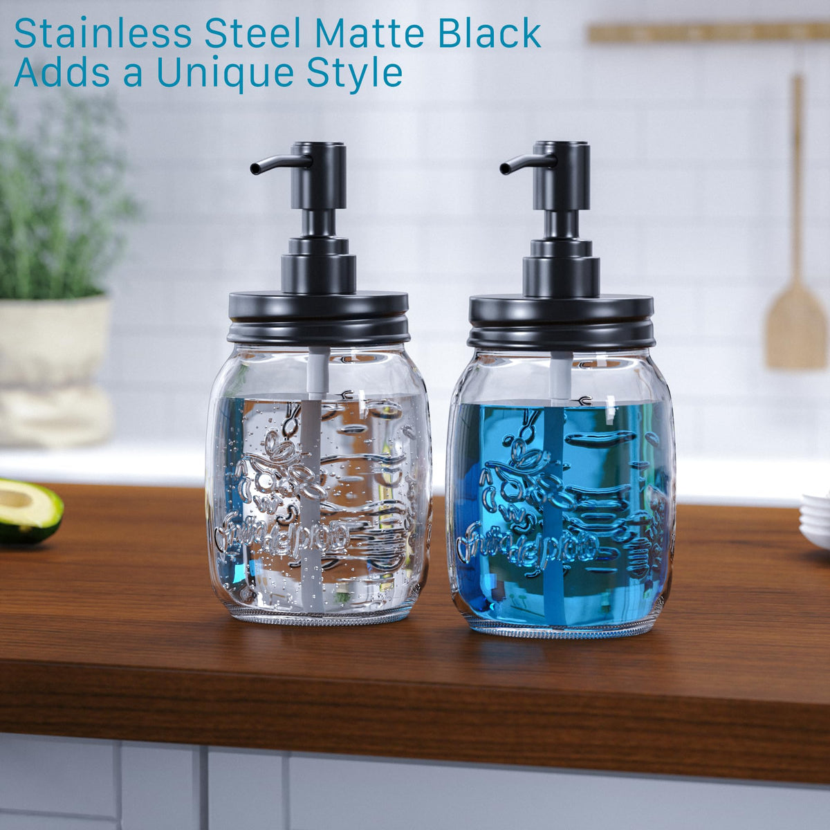 galasily black matte stainless steel pump delivers durable, sleek use