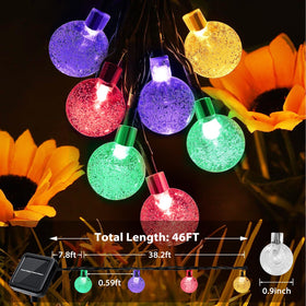 Galavasen 66 LED crystal globe bulbs glow in garden evening ambience