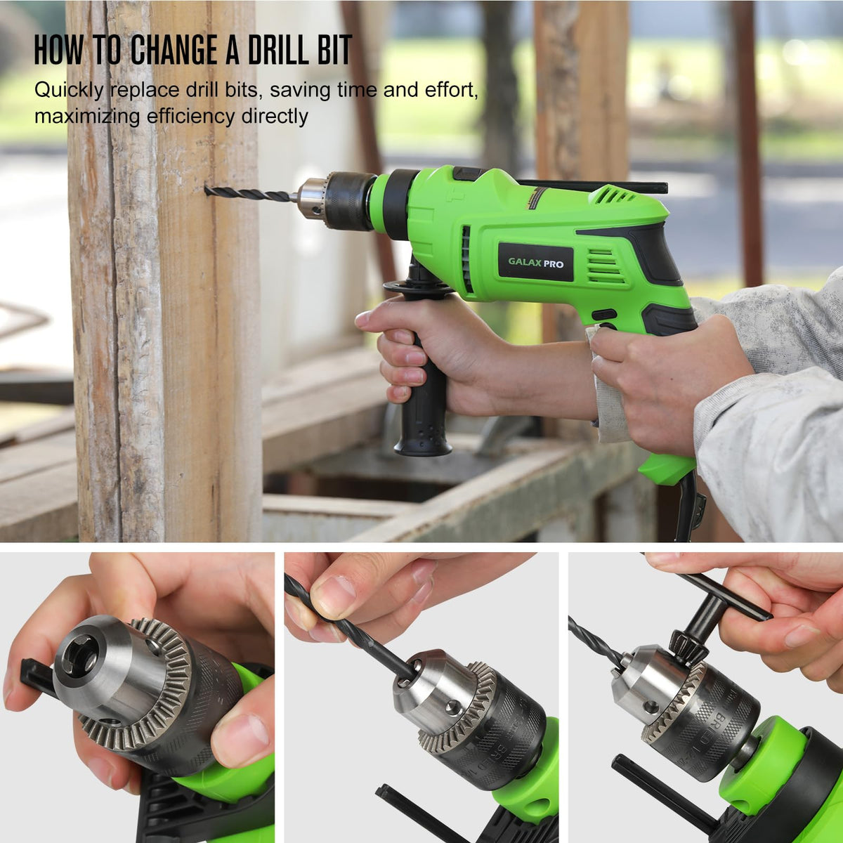 GALAX PRO accessory kit showcased with drills, depth gauge, and manual
