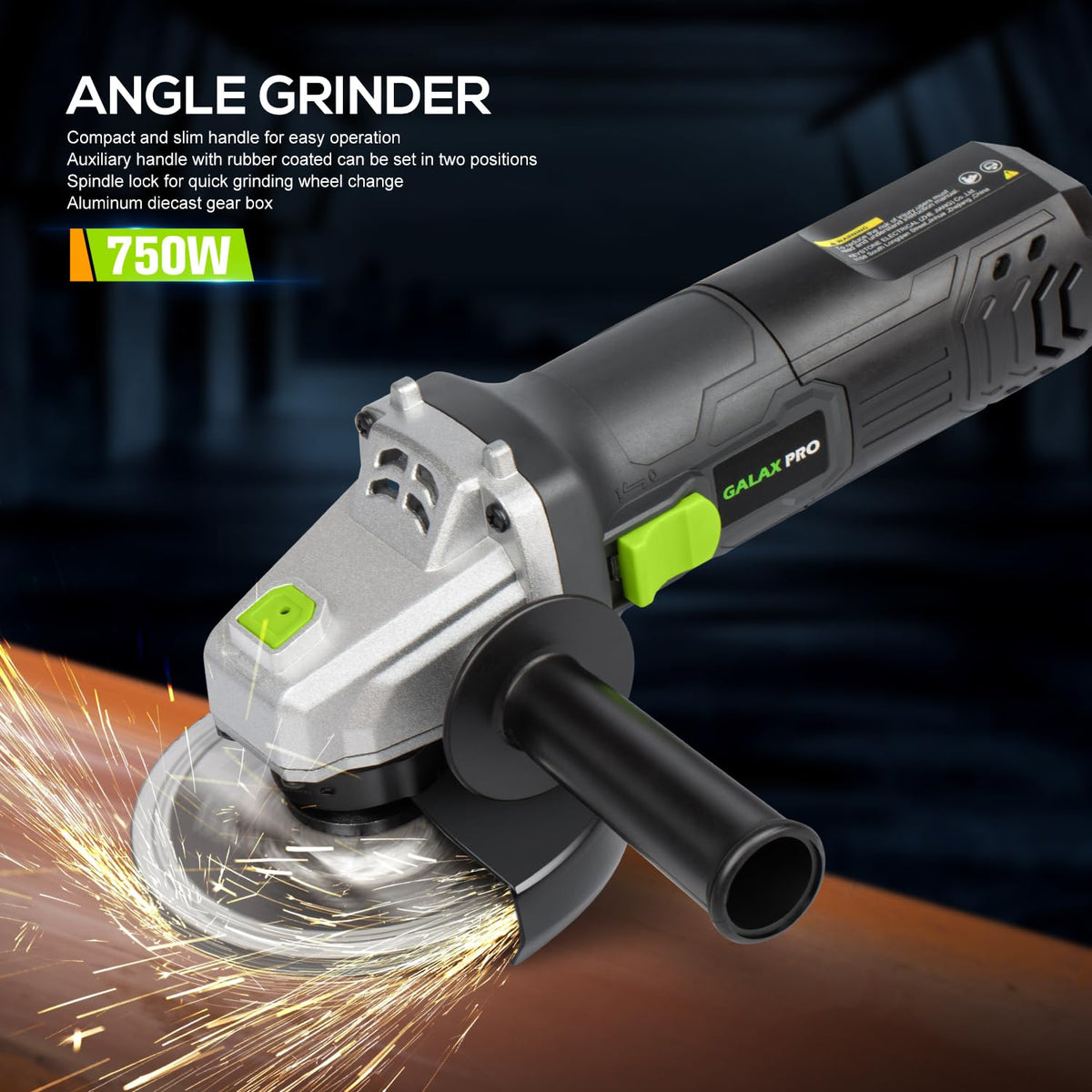 GALAX PRO angle grinder box includes essential accessories
