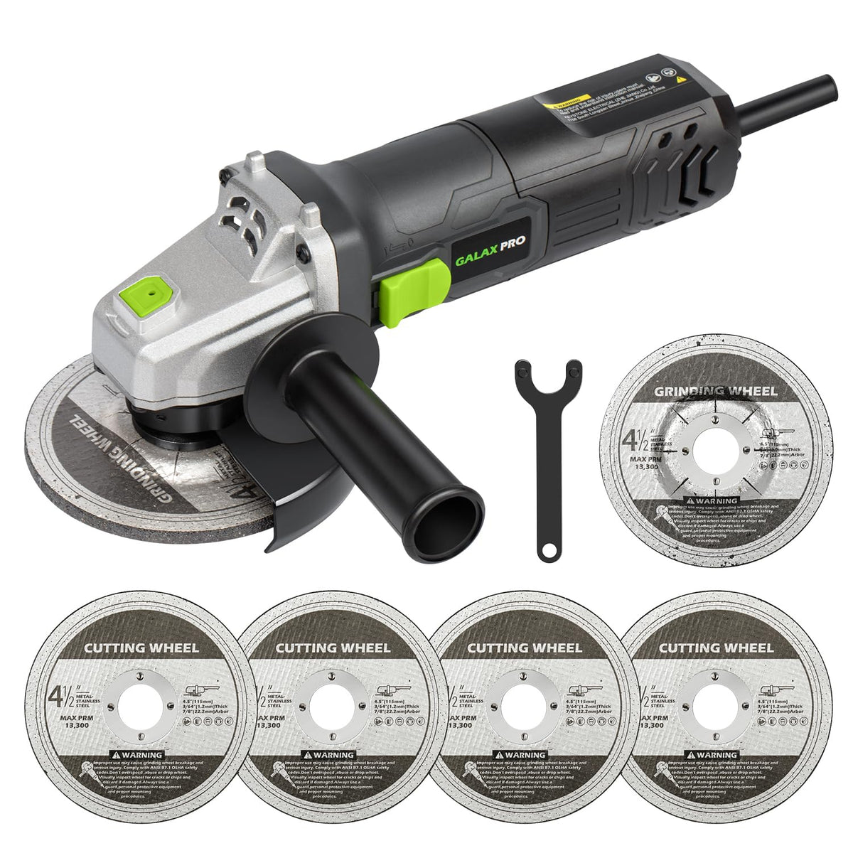 GALAX PRO angle grinder full kit ready for cutting and grinding tasks