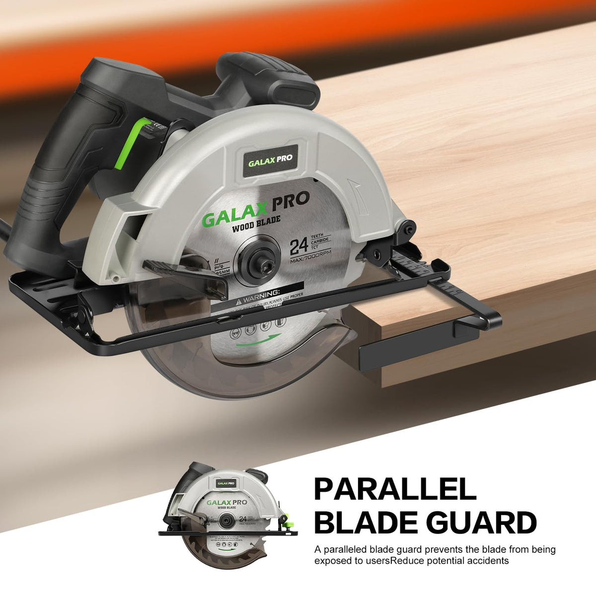 Rip guide helps you guide straight, accurate material during cuts.