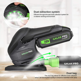 GALAX PRO copper-motor detail sander delivering cooler operation and power