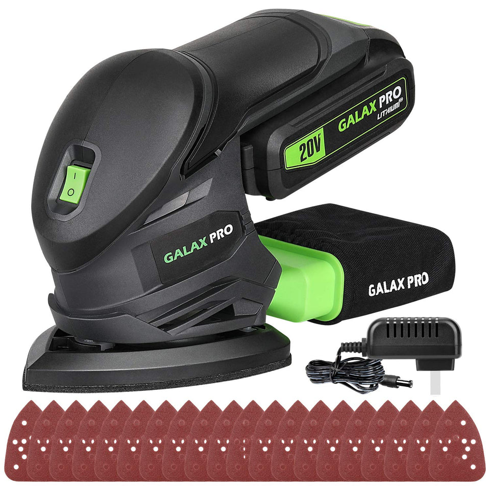 GALAX PRO cordless detail sander with dust collection system for cleaner indoor sanding