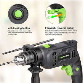 GALAX PRO half-inch chuck accepts a wide range of bits.