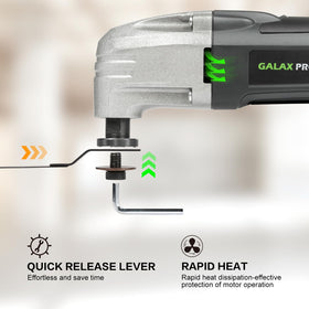 GALAX PRO scraper blade attached for glue removal precision