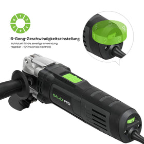 GALAX PRO scraper blade removing glue and grout with steady control.