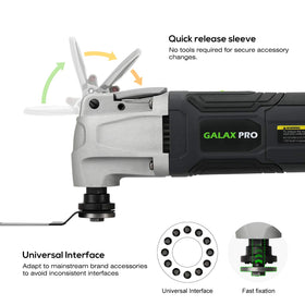 GALAX PRO variable-speed control with six settings for precision