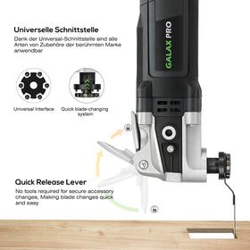 GALAX PRO variable-speed dial lets you tailor speed to the task.