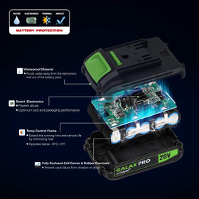 GALAX PRO battery weight around 1.23 pounds for comfortable use