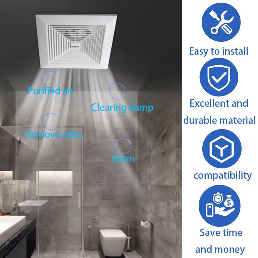 GALEPICK quieter operation minimizes noise during bathroom ventilation