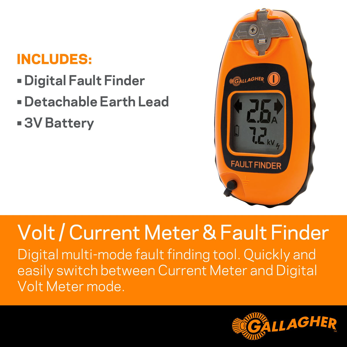 Gallagher Smartfix shows directional arrows to locate faults along the fence