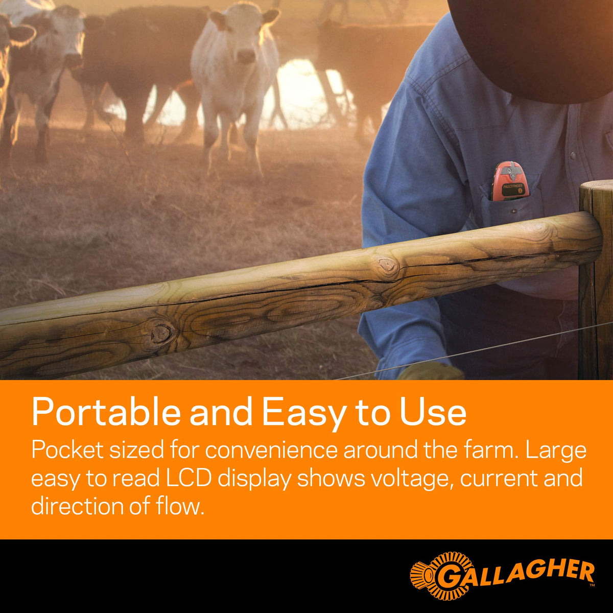 Gallagher Smartfix works with high-tensile, braid, tape, and netting fences