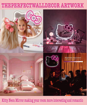 GALLIA Hello Kit Mirror pink neon glow enhances makeup sessions with friendly lighting