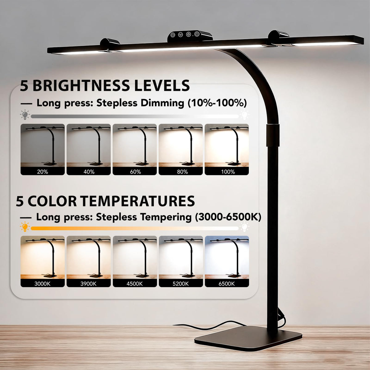 Galnolt LED Desk Lamp ambient lighting aids relaxing evenings after work.