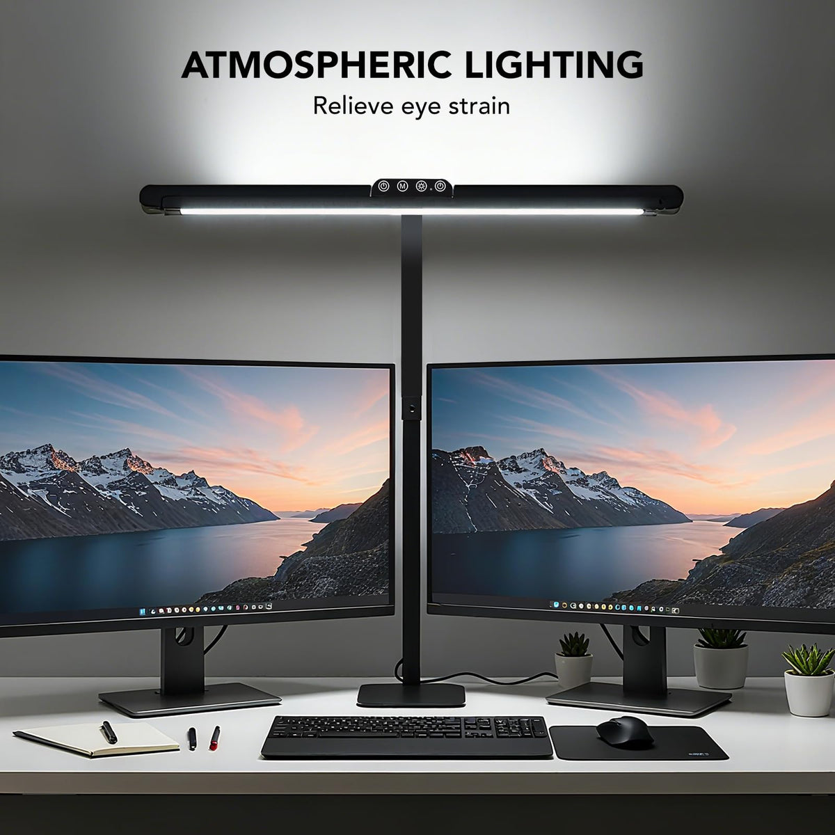 Galnolt LED Desk Lamp dimmable controls enable tailored brightness levels.