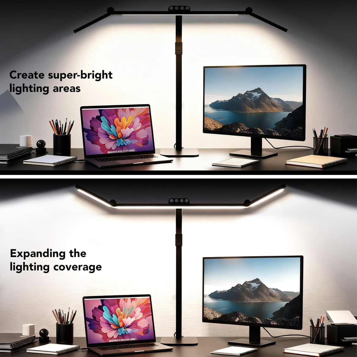 Galnolt LED Desk Lamp gooseneck highlight flexible 360° reach for precise lighting.