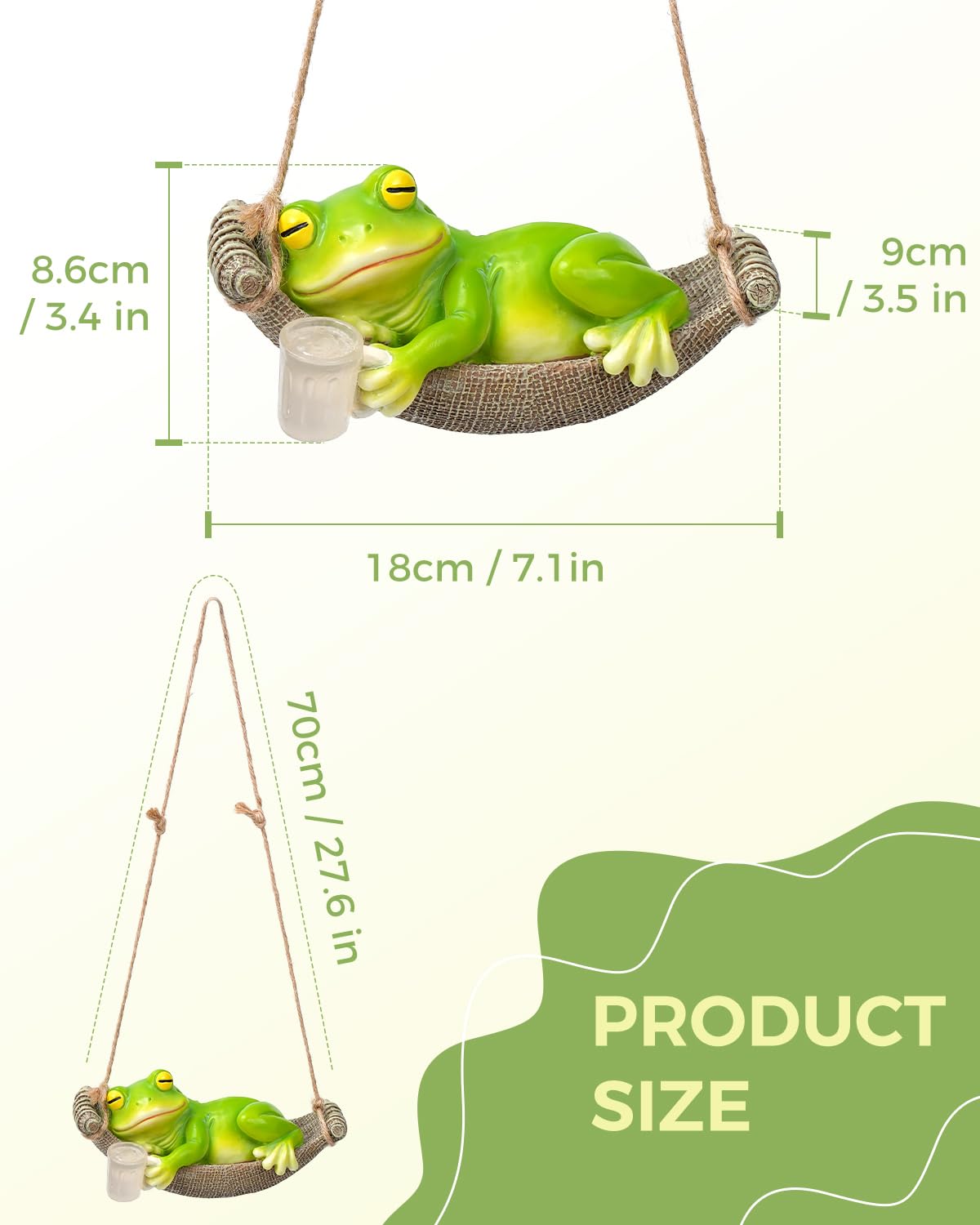 GaloTrek resin frog garden light built for outdoor use and weather resistance