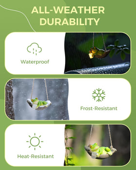 GaloTrek weather-resistant frog statue stands up to rain and sun