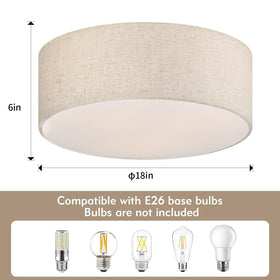 Galtlap bedroom ambient light with linen shade for restful evenings.
