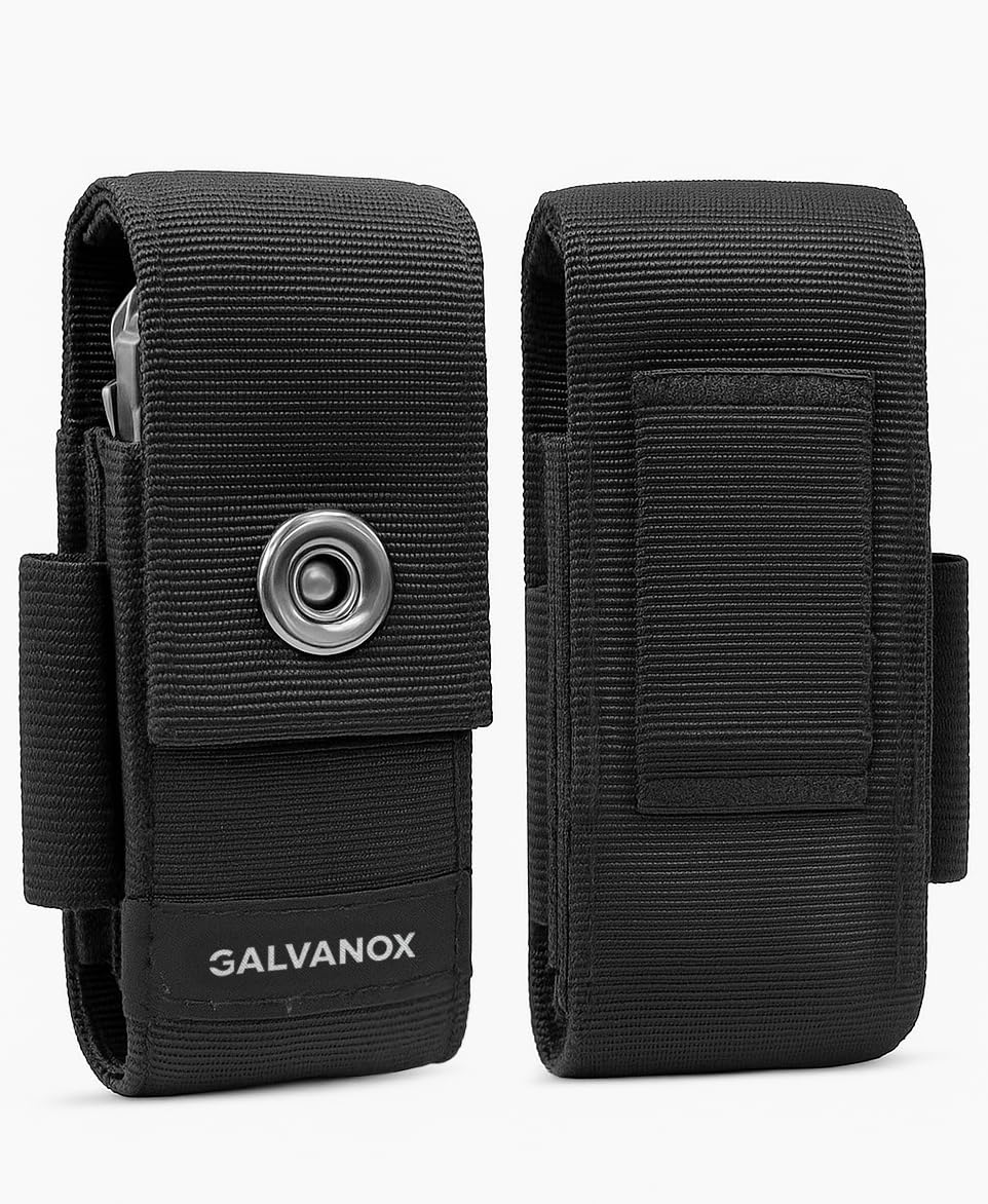 Galvanox belt-loop with secure closure keeps tools hands-free on the go.
