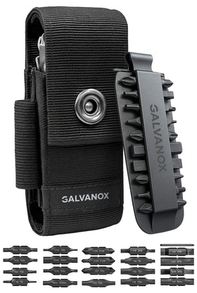 GALVANOX nylon sheath with belt pouch keeps Leatherman secure on the go
