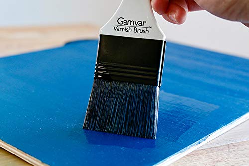 Gamblin Gamvar brush durable professional tool for interior and exterior varnishing.