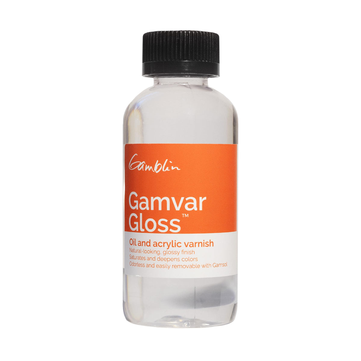 Gamblin Gamvar Picture Varnish, Clear, 4.2 oz on artwork providing depth and protection with a semi-gloss finish