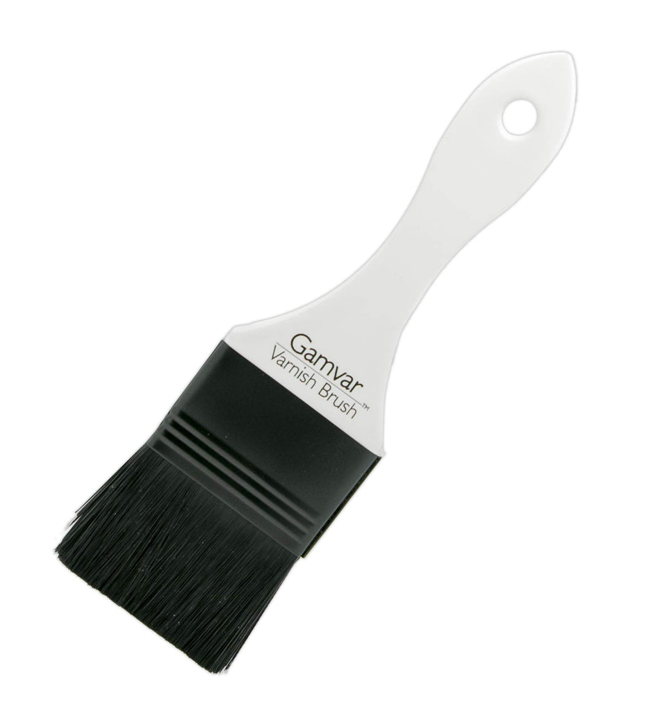Gamblin Gamvar varnish brush 55mm for smooth, even coats on canvas.