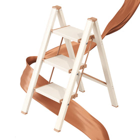 GameGem 3 Step Ladder folding-compact-storage for easy stowing and quick setup.