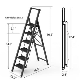 GameGem ladder supports up to 300 lbs for sturdy tasks