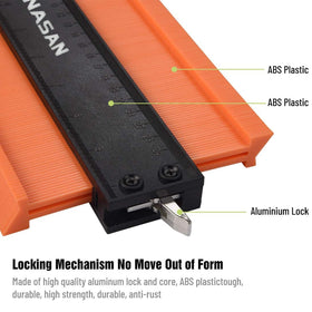 GANASAN contour gauge duplicating a shape for precise fit in woodworking