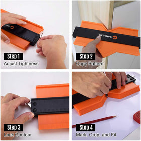 GANASAN contour gauge helps tile, laminate, and molding layouts