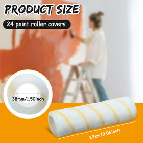 Gandeer 9-by-half-inch microfiber roller cover for smooth wall finishes