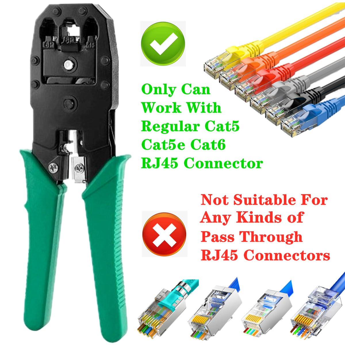 Gaobige wire stripper delivering clean, precise cuts on Cat5e and Cat6.