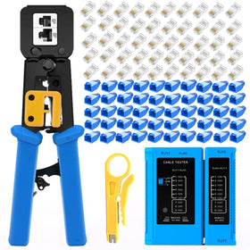 Gaobige RJ45 crimping tool front view showing precision grip and blade