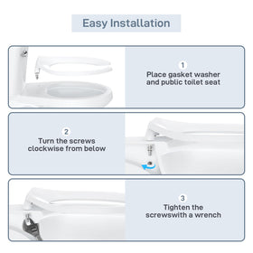 GAOMON elongated seat fits standard toilets for versatile public areas.