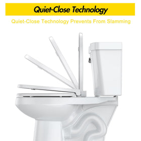 GAOMON toilet seat cover surface demonstrating easy-clean non-porous finish